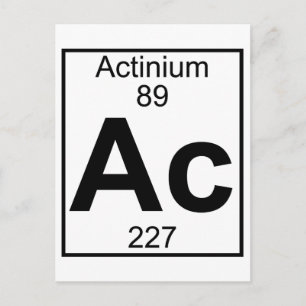 要素089 - Ac - Actinium (フル) ポストカード