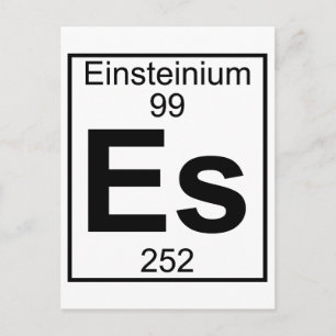 要素099 - Es - Einsteinium (フル) ポストカード