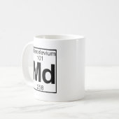 要素101 - Md -メンデレビウム(完全な) コーヒーマグカップ (正面左)