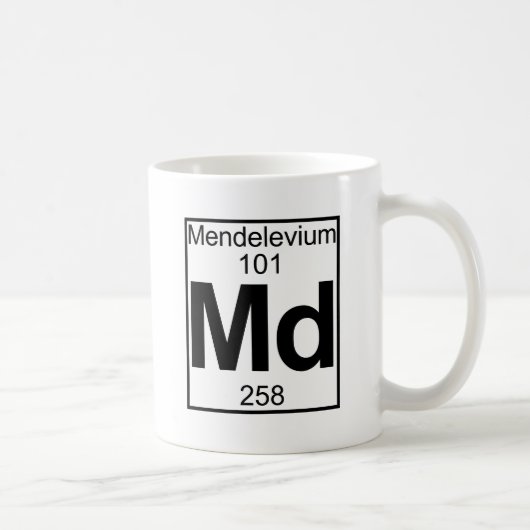 要素101 - Md -メンデレビウム(完全な) コーヒーマグカップ (右)