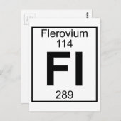 要素114 - Fl - Flerovium (フル) ポストカード (正面/裏面)