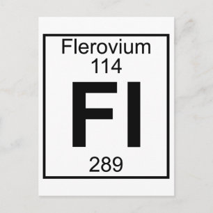 要素114 - Fl - Flerovium (フル) ポストカード