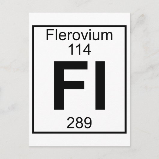 要素114 - Fl - Flerovium (フル) ポストカード (正面)