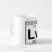 要素116 - Lv - Livermorium (完全な) コーヒーマグカップ (正面左)