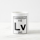 要素116 - Lv - Livermorium (完全な) コーヒーマグカップ (中央)