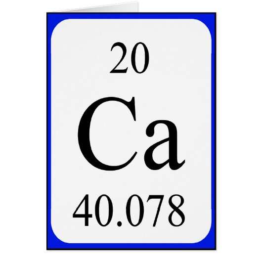 要素20のカード-カルシウム白 (正面)