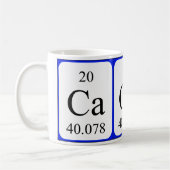 要素20の白のマグ-カルシウム コーヒーマグカップ (左)