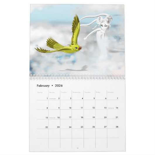 要素2026 カレンダー (2月 2026)