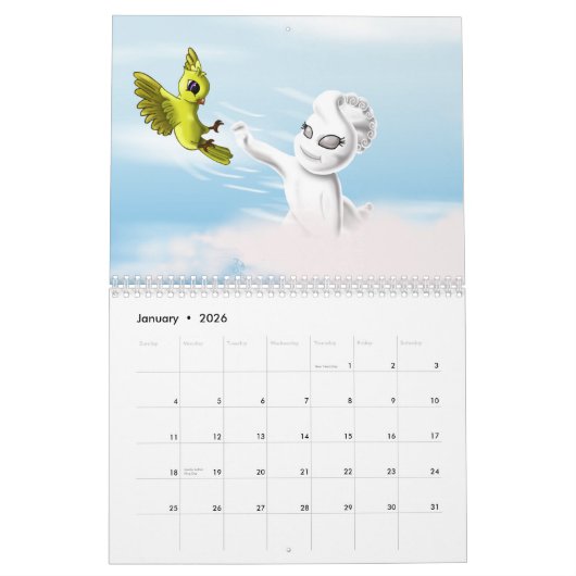 要素2026 カレンダー (1月 2026)