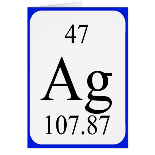 要素47のカード-銀製の白 (正面)