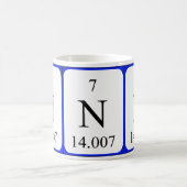 要素7の白のマグ-窒素 コーヒーマグカップ (中央)