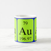 要素79のマグ-金ゴールド コーヒーマグカップ (中央)