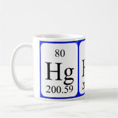 要素80の白のマグ-水星 コーヒーマグカップ (左)