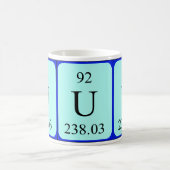 要素92のマグ-ウラン コーヒーマグカップ (中央)