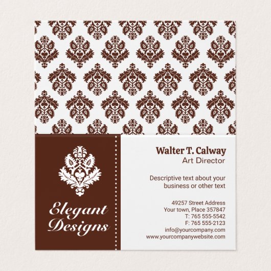 要華美素 |ブラウン 名刺 (外部フラット)