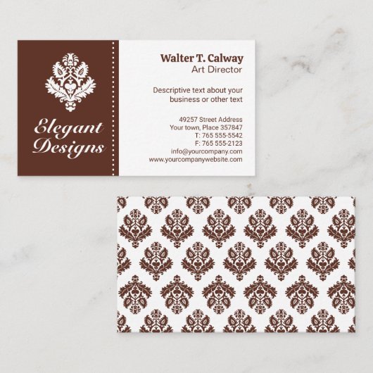 要華美素 |ブラウン 名刺 (正面/裏面)