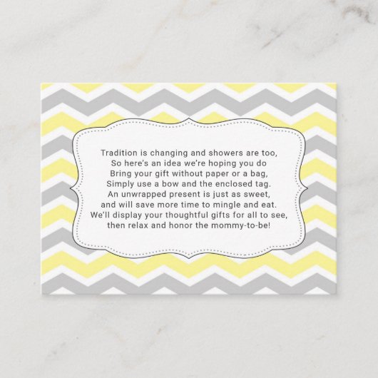 覆いのベビーシャワーの挿入物カード無し、中立性 エンクロージャーカード (正面)