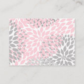 覆いのベビーシャワーの挿入物カード無し、女の子のピンクの花柄 エンクロージャーカード (裏面)