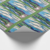 覆いの紙をハイキングすることを愛した猫 ラッピングペーパー (角)