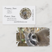 覆われたアライグマの名刺 名刺 (正面/裏面)