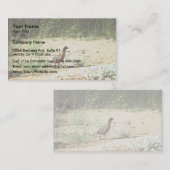 覆われたコリンウズラ 名刺 (正面/裏面)