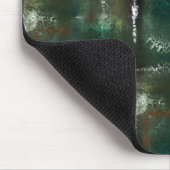 覆われたパイプで特徴づけられる錆びた緑がかった花 マウスパッド (コーナー)