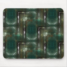 覆われたパイプで特徴づけられる錆びた緑がかった花 マウスパッド