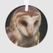 覆われたフクロウのフラクタル オーナメント (裏面)