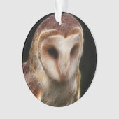 覆われたフクロウのフラクタル オーナメント (正面)