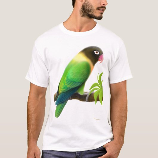 覆われた仲の良い恋人同士の緑のTシャツ Tシャツ (正面)