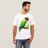 覆われた仲の良い恋人同士の緑のTシャツ Tシャツ (正面フル)