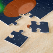 覆われた白熱［赤熱］光を放つな平和宇宙人 ジグソーパズル (側面)