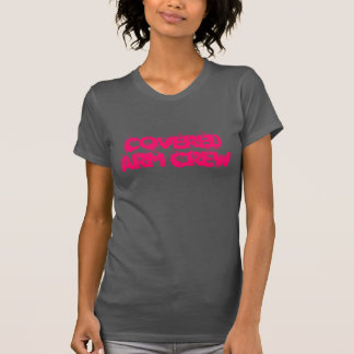 覆われた腕の乗組員のTシャツ Tシャツ
