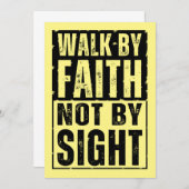 見えないで信仰によって歩く 招待状 (正面/裏面)