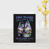 見えないオオカミの傷が一番辛い カード (黄色い花)