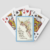 見えないガーディアンエンジェルス文字穏やかな天使の雲 トランプ (裏面)