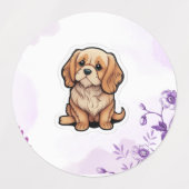 見えないリーシュ犬のメモリアルアート – 彼はまだここにいる ラベル (デザイン2)