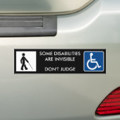 見えない不能-バンパーステッカー バンパーステッカー (車上)