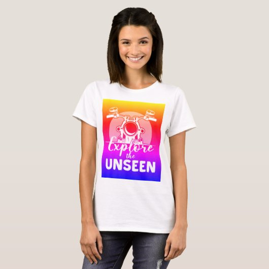 見えない人々を探索する Tシャツ (正面フル)