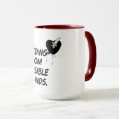 見えない傷からの出血マグカップ マグカップ (正面右)