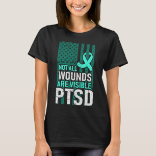 見えない傷もある PTSD サポート アウェアネス Tシャツ