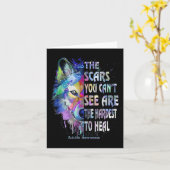 見えない傷跡は最も治りにくい カード (黄色い花)