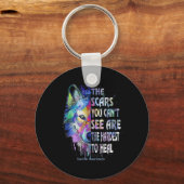 見えない傷跡は最も治りにくい キーホルダー (正面)