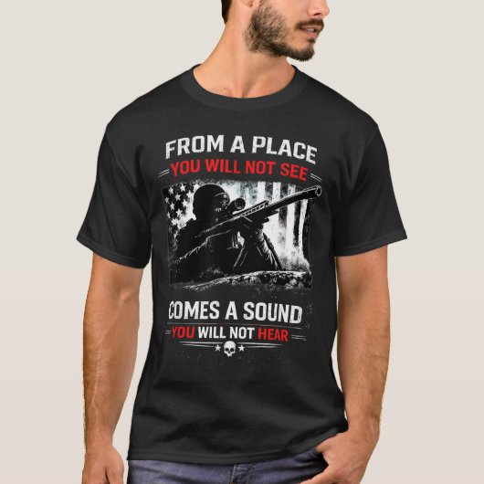 見えない場所から聞こえない音が Tシャツ (正面)