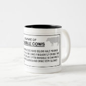 見えない牛、印、ハワイ、米国の用心して下さい ツートーンマグカップ (正面右)