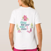 "見えない王冠を常に身に着けよう" Tシャツ (裏面)