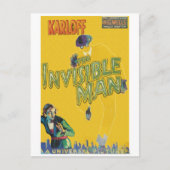 見えない男としてのボリス・カロフ ポストカード (正面)