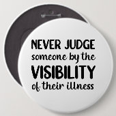 見えない病気バッジ 缶バッジ (正面&裏面)