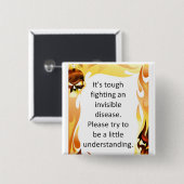 見えない病気 缶バッジ (正面&裏面)