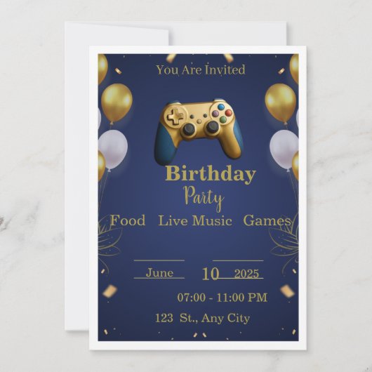 見えない誕生日ゲームの挑戦 🎂👻 | おもしろパロ 招待状 (正面)